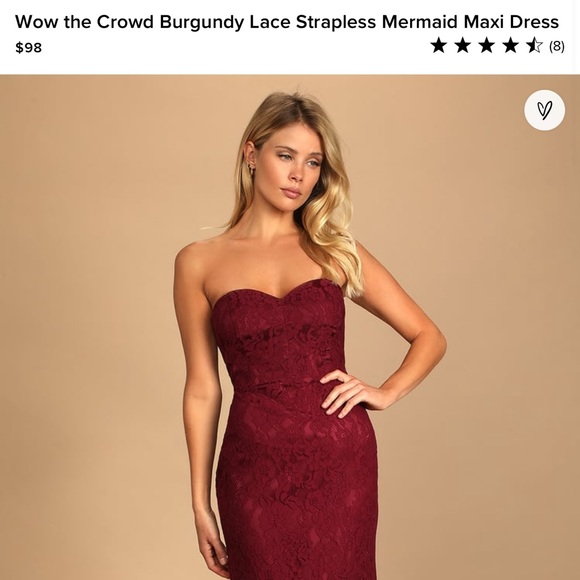 Lulus | Dresses | Lulus Burgundy Strapless Maxi Dress | Poshmark